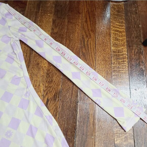 Retro Mod 60s Style Pastel Purple Diamond Print Collared Go-go Girls Dress - Picture 12 of 12